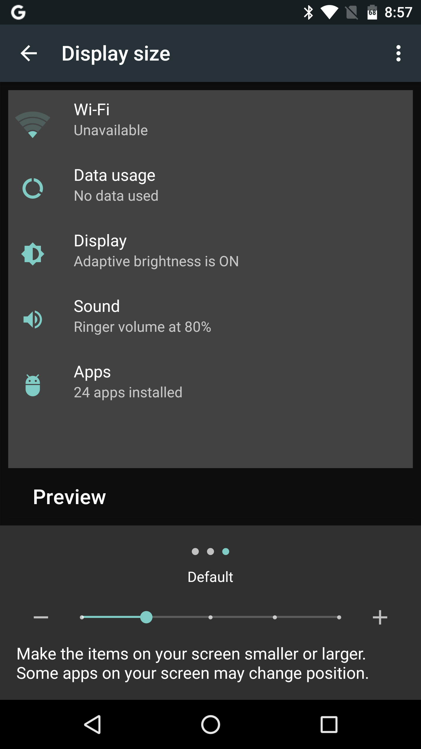 Display size screenshot Display size screenshot