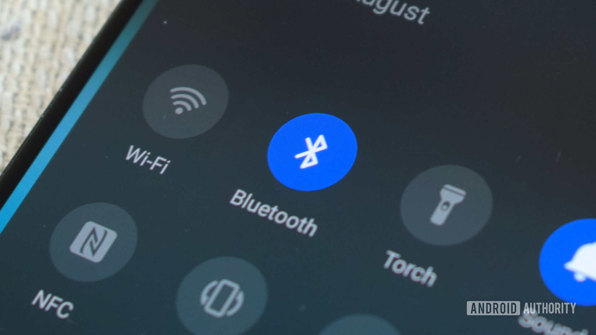 Bluetooth Icon Settings Menu Bluetooth Icon on a smartphone settings menu