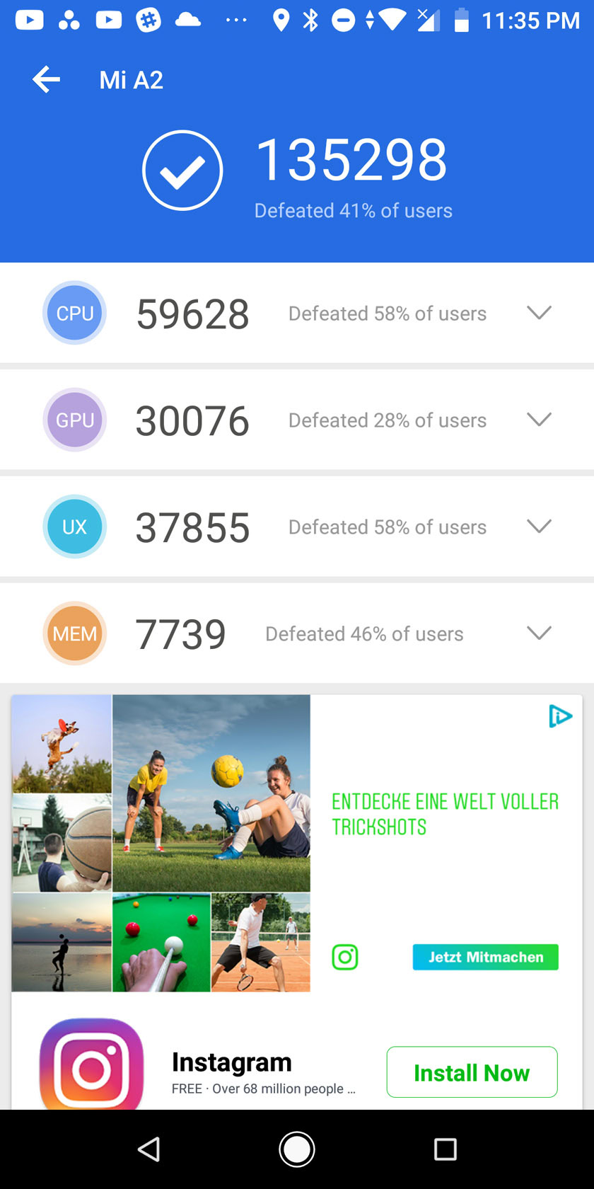 Xiaomi Mi A2 AnTuTu benchmark
