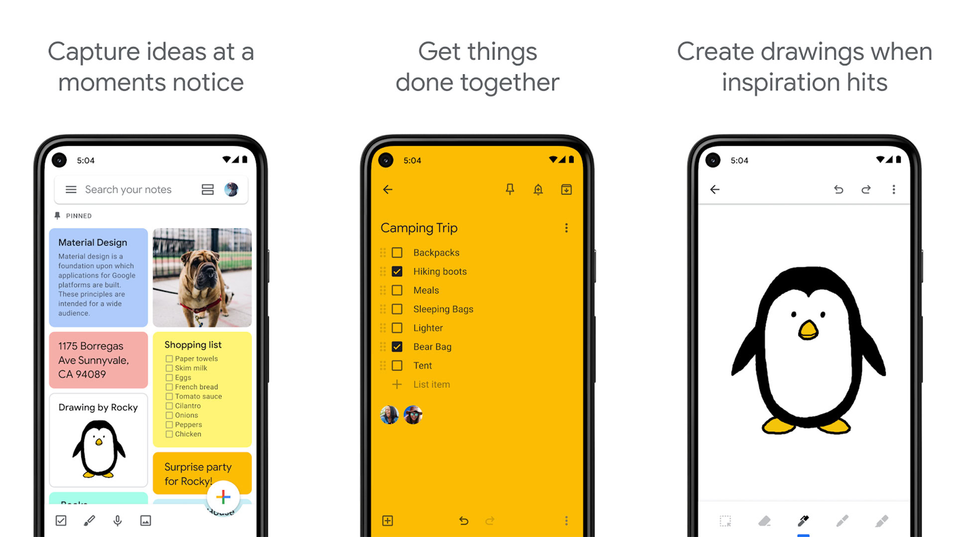 Google Keep screenshot 2021 Google Keep screenshot 2021