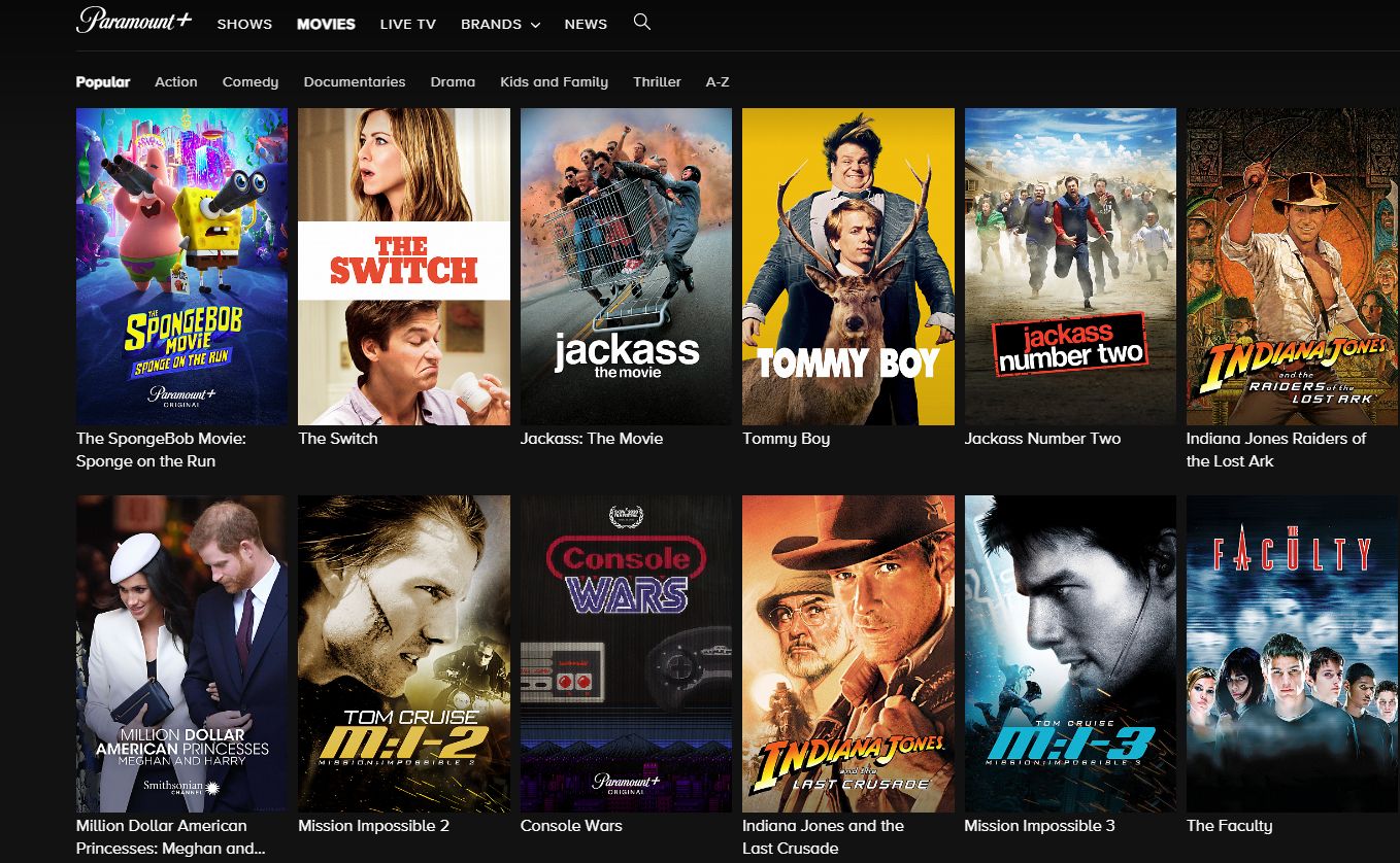 paramount plus movies paramount plus movies