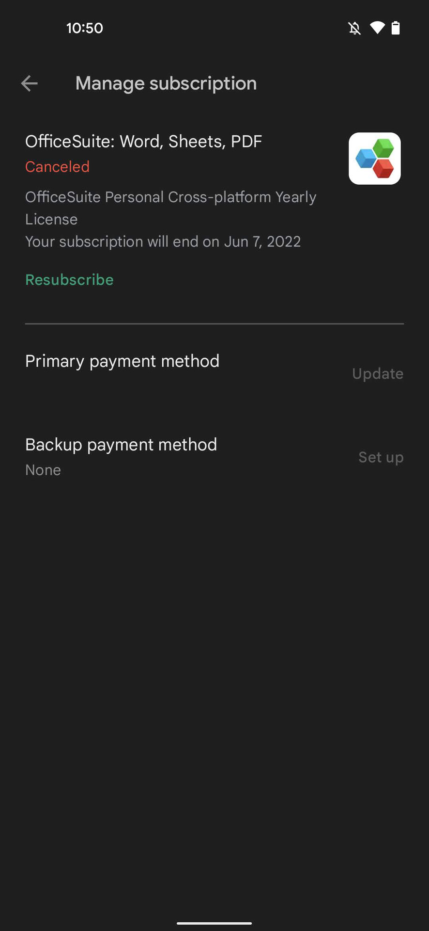 Resubscribe to Google Play Store subscription 1