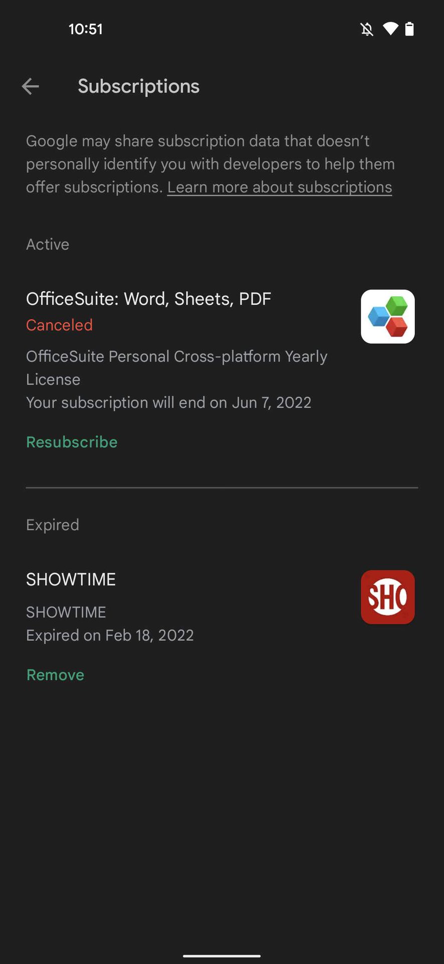 Resubscribe to Google Play Store subscription 2