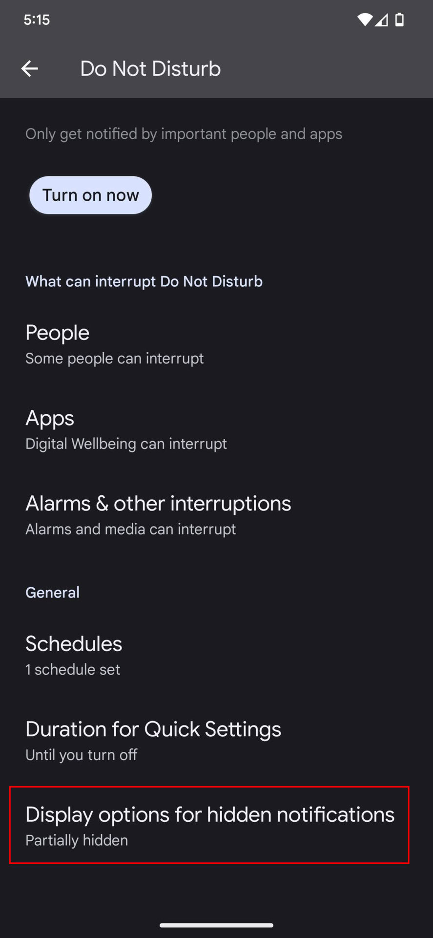 Decide whether to hide notifications or not 3