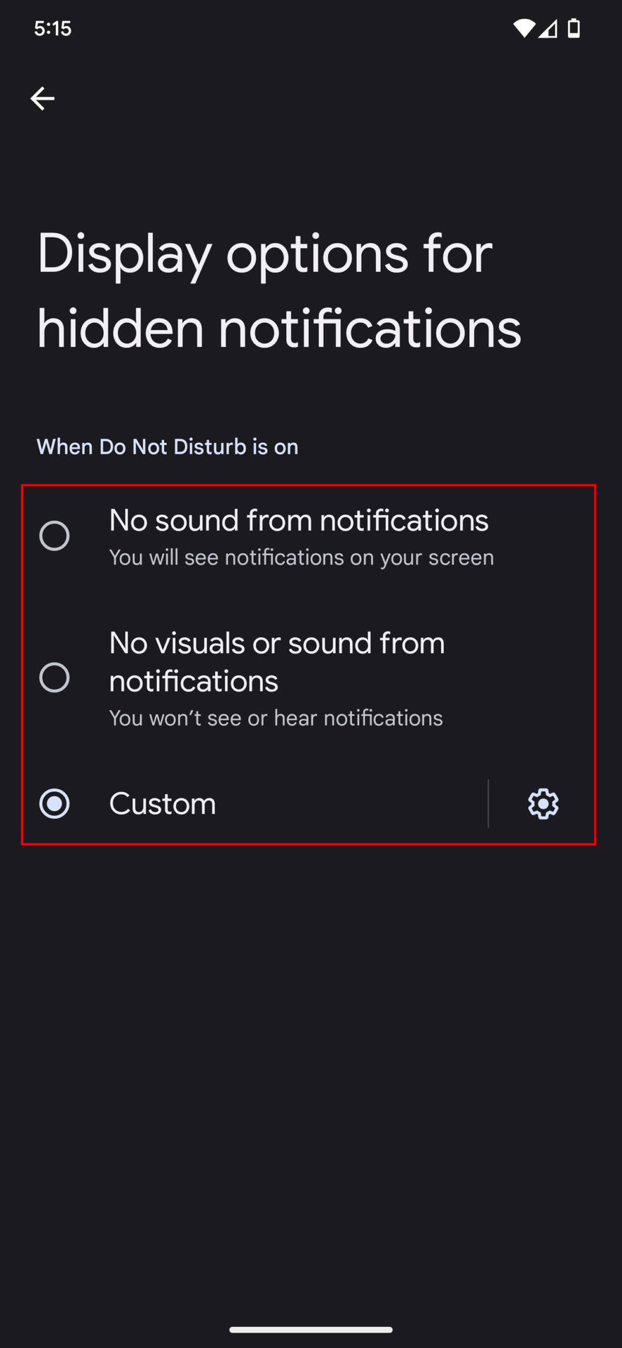 Decide whether to hide notifications or not 4
