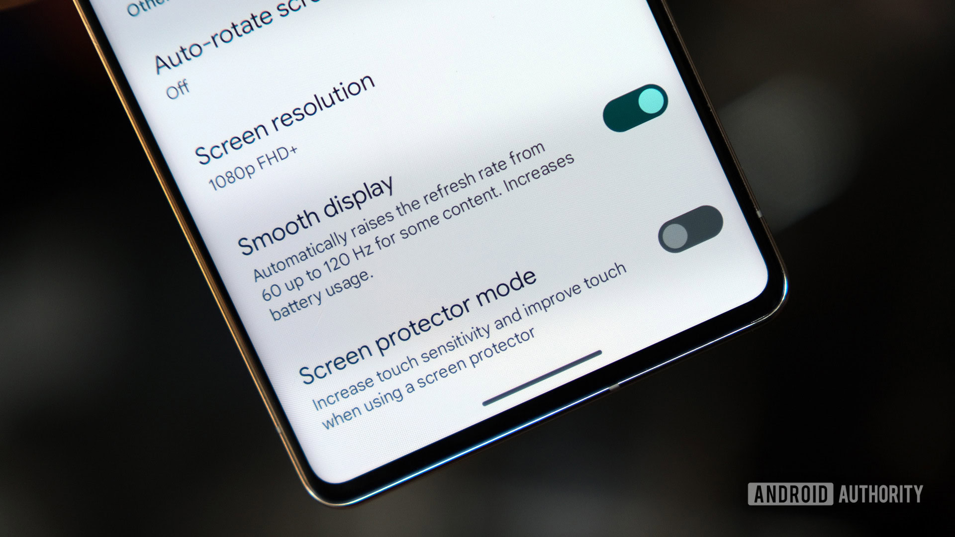 Google Pixel 7 Pro smooth display setting Google Pixel 7 Pro smooth display setting