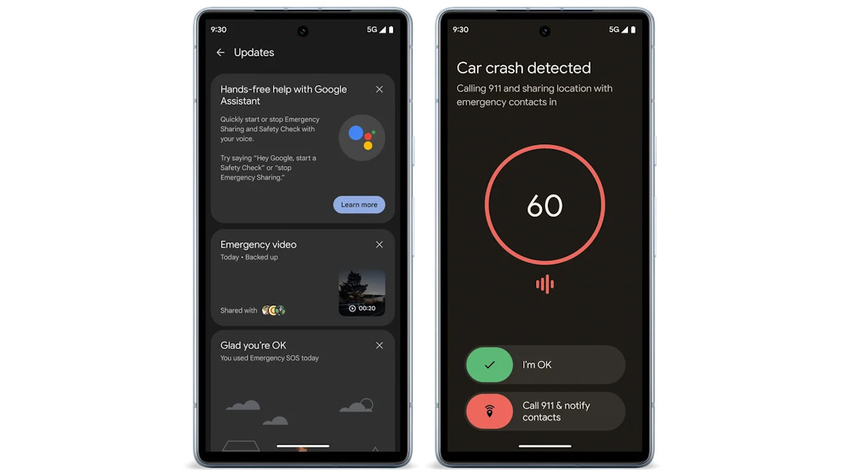 Google Pixel Feature Drop Car crash detection, safety check, and emergency sharing Google Pixel Feature Drop Car crash detection, safety check, and emergency sharing