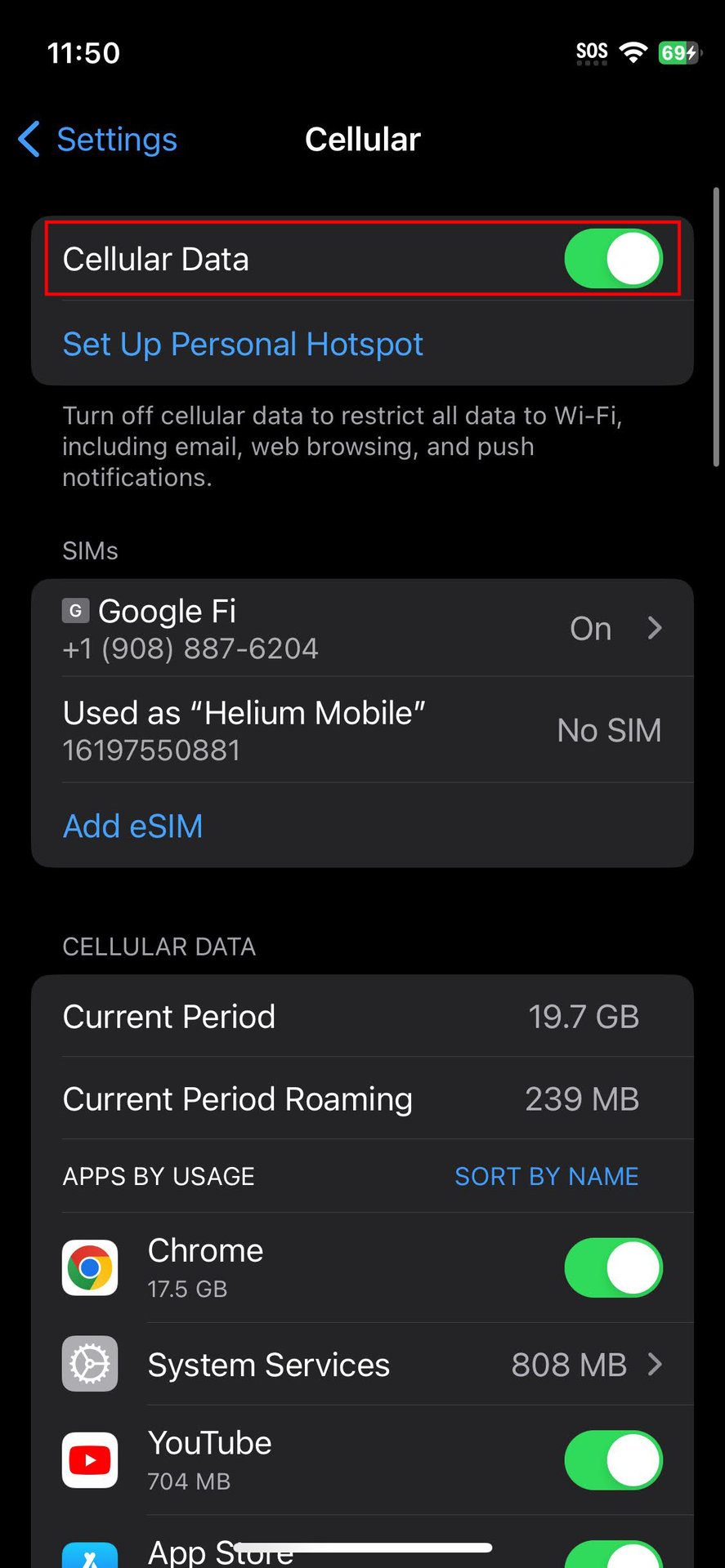 How to turn on cellular data on iPhone (2)