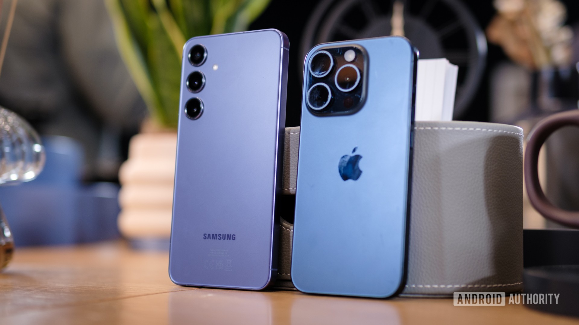 Samsung Galaxy S24 Plus vs iPhone 15 Pro colorful Samsung Galaxy S24 Plus vs iPhone 15 Pro colorful