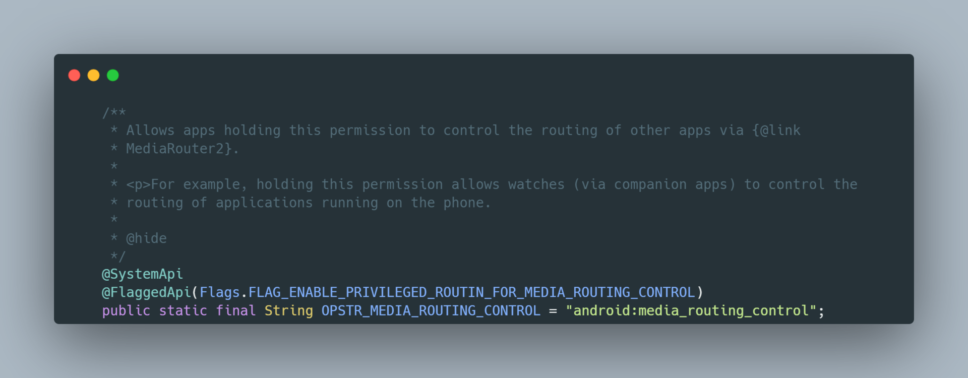 MEDIA ROUTING CONTROL appop permission MEDIA ROUTING CONTROL appop permission