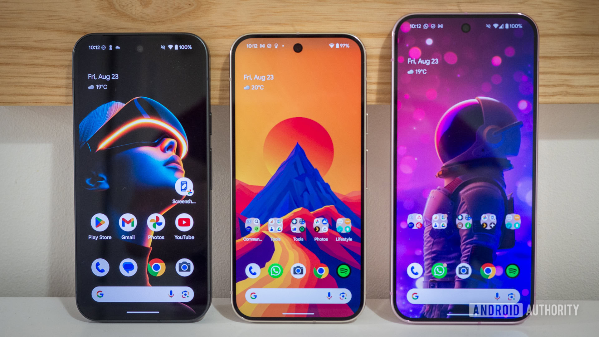 Google Pixel 9 series front side by side Google Pixel-9 seriesf front side by side