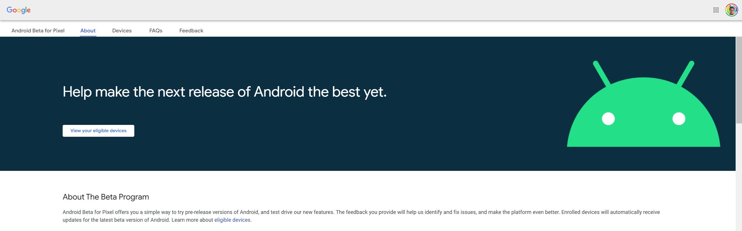 Android Beta program sign up Android Beta program sign up