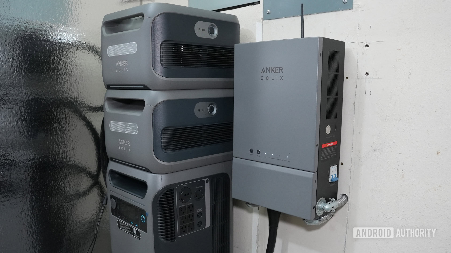 Anker SOLIX F3800 Plus Home Power Panel kit on wall