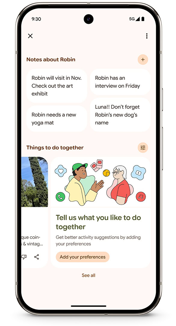 Pixel VIPs feature on the Pixel 9 Pro 4